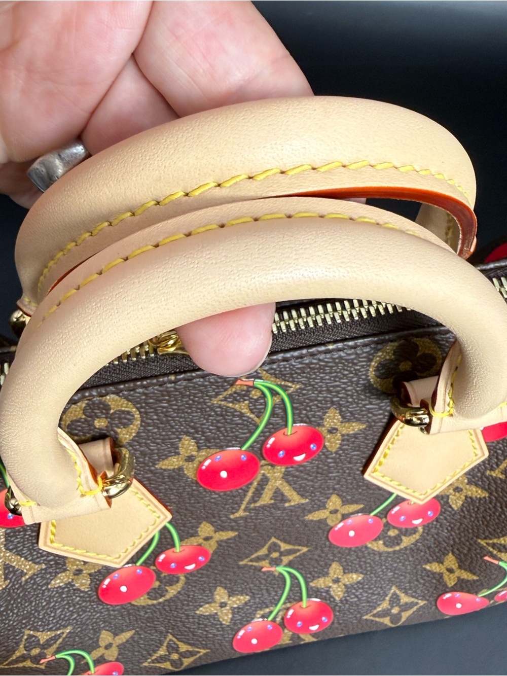 Louis Vuitton Brown and Red Cherry Speedy 25 make offer - Picture 5 of 13